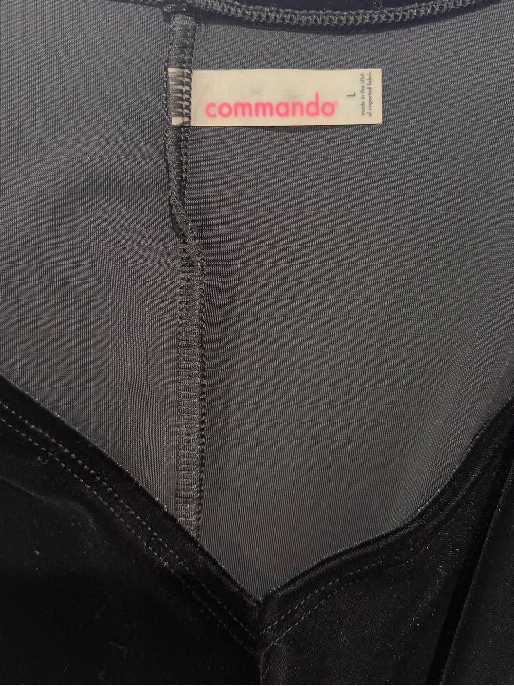 NWT Commando™  Black V-Neck Sleeveless Bodysuit (L) - Picture 7 of 11